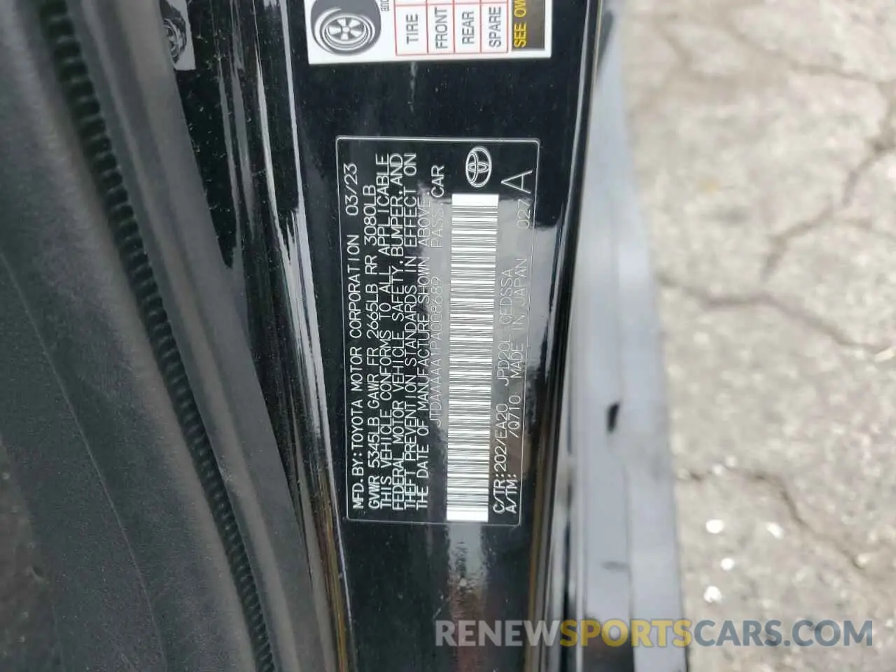 12 Фотография поврежденного автомобиля JTDAAAAA1PA008689 TOYOTA MIRAI 2023
