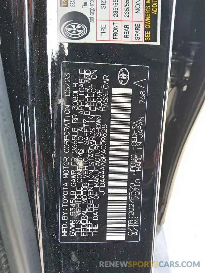 12 Photograph of a damaged car JTDAAAAA8PA009628 TOYOTA MIRAI 2023