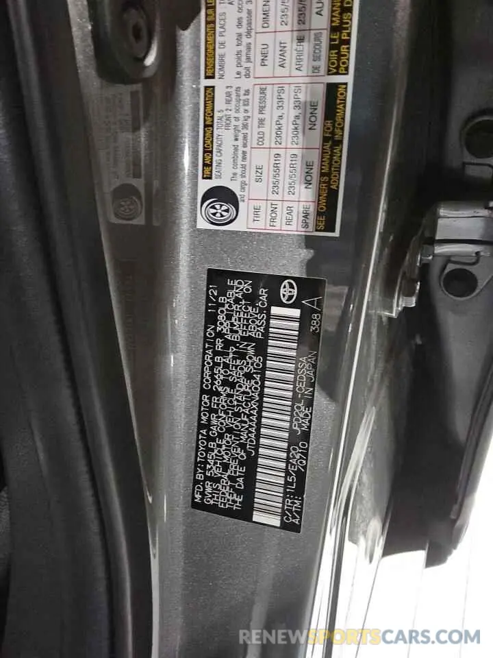 12 Photograph of a damaged car JTDAAAAAXNA004105 TOYOTA MIRAI LE 2022
