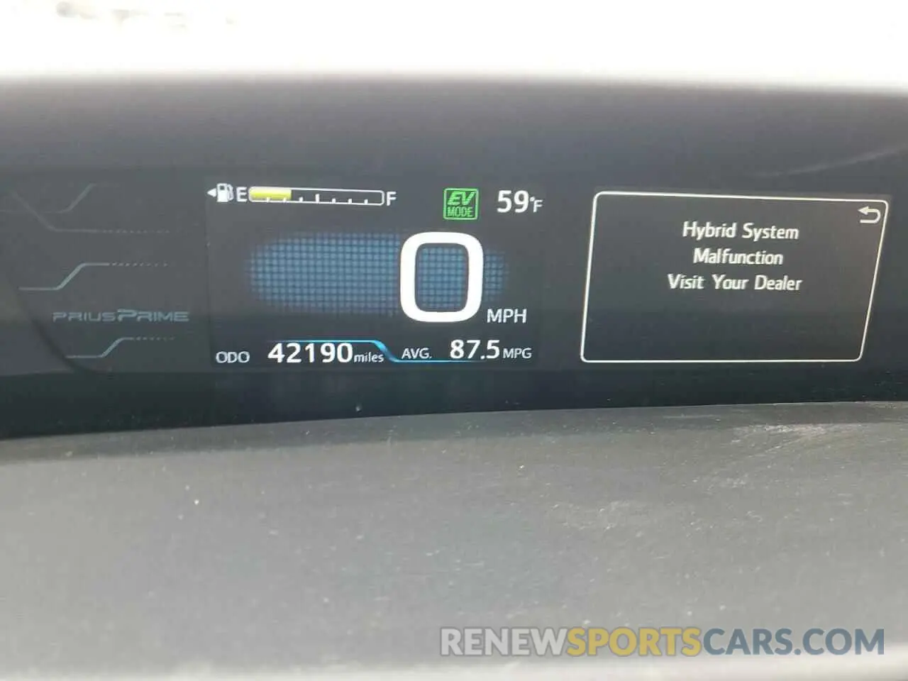 9 Фотография поврежденного автомобиля JTDKARFP1K3112080 TOYOTA PRIUS 2019