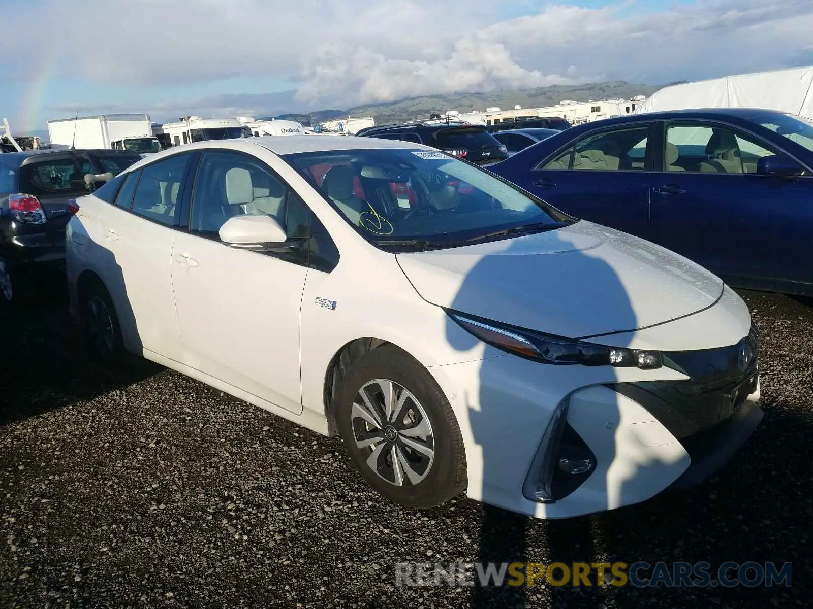 1 Photograph of a damaged car JTDKARFP2K3115392 TOYOTA PRIUS 2019