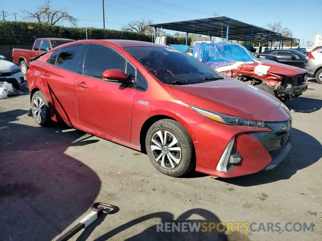 4 Фотография поврежденного автомобиля JTDKARFP2K3118888 TOYOTA PRIUS 2019