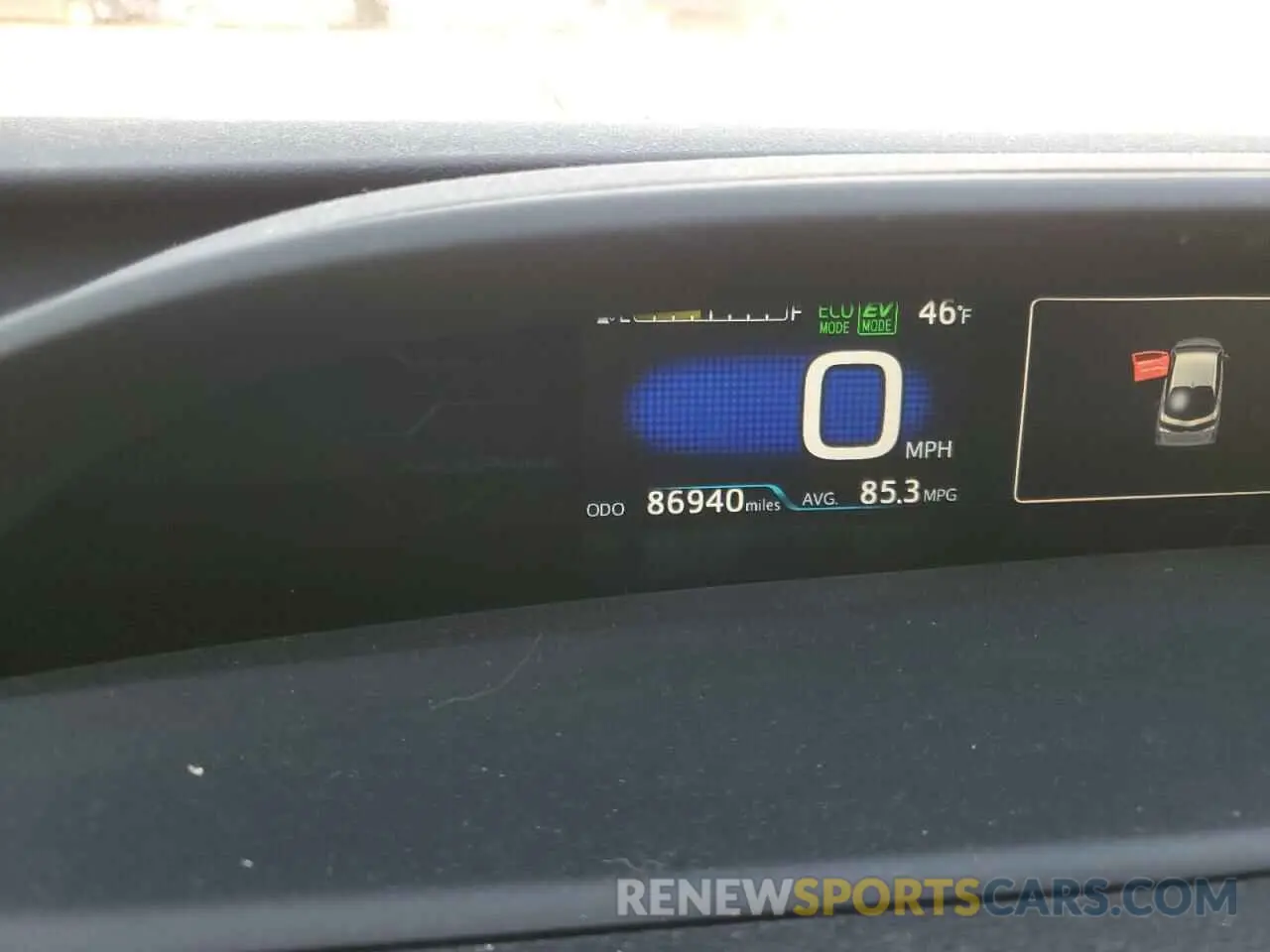 9 Фотография поврежденного автомобиля JTDKARFP8K3106406 TOYOTA PRIUS 2019