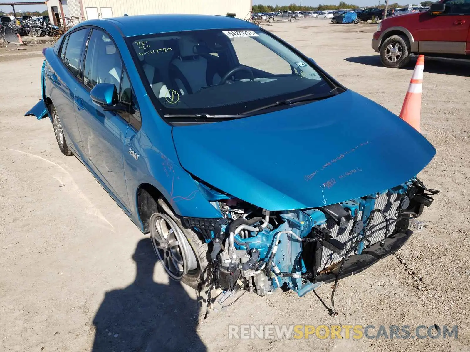 1 Photograph of a damaged car JTDKARFP9K3113980 TOYOTA PRIUS 2019