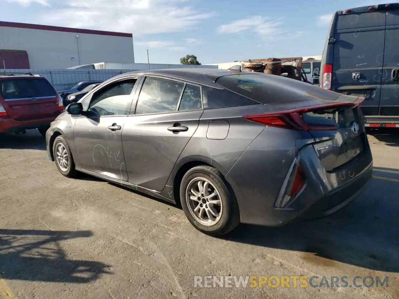 2 Photograph of a damaged car JTDKARFP9K3118340 TOYOTA PRIUS 2019