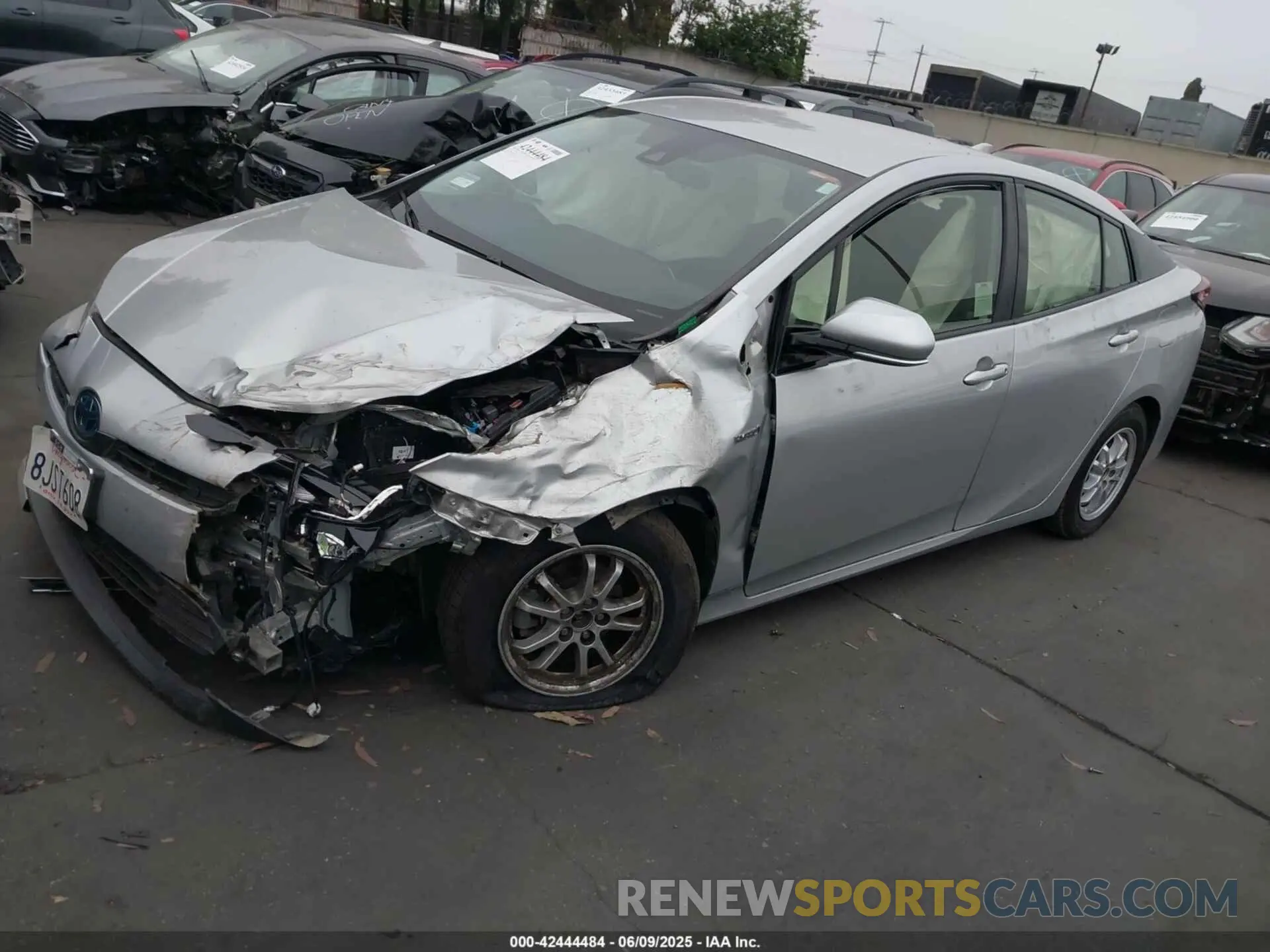2 Photograph of a damaged car JTDKARFU0K3074380 TOYOTA PRIUS 2019