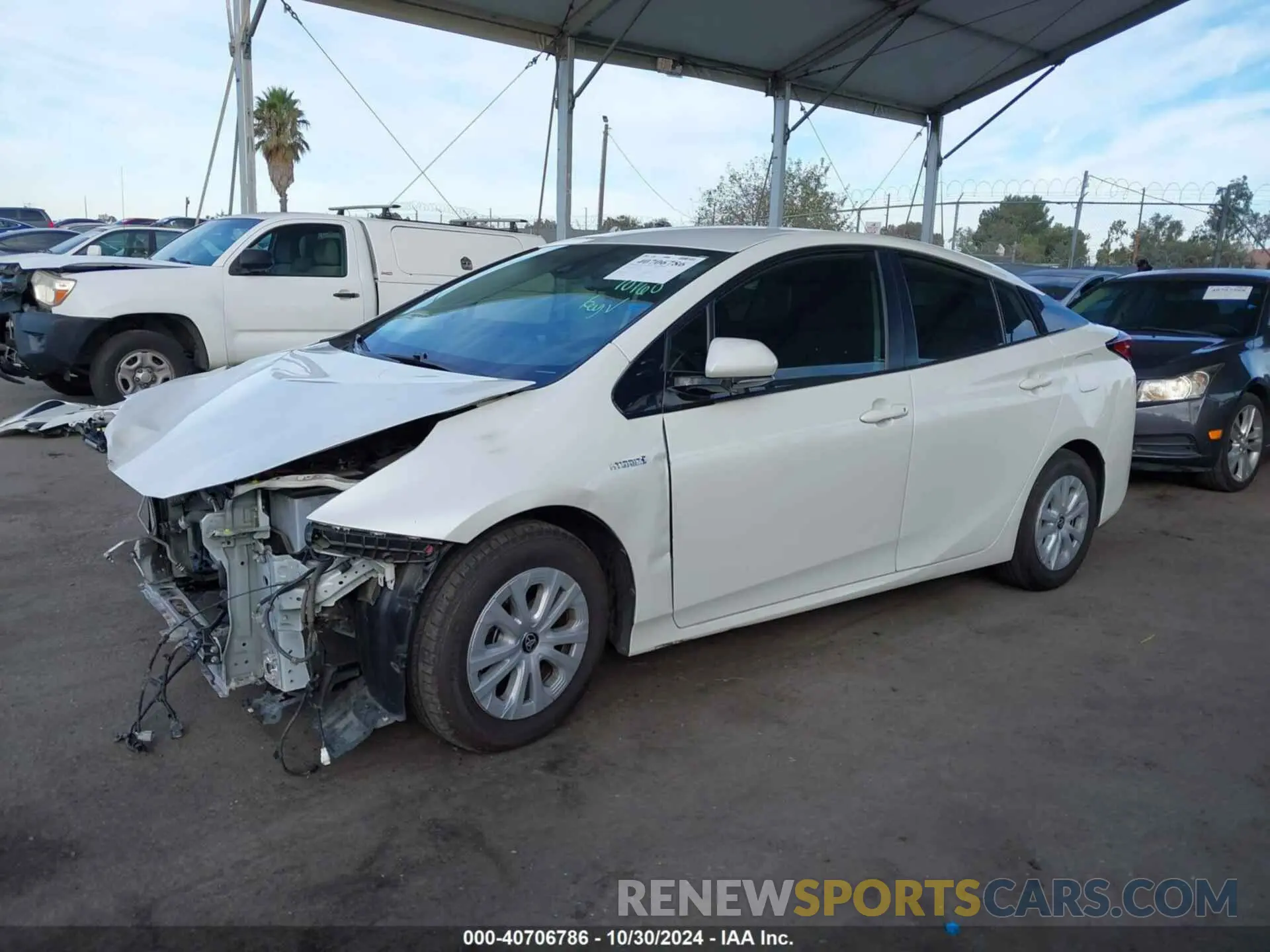 2 Photograph of a damaged car JTDKARFU0K3077134 TOYOTA PRIUS 2019