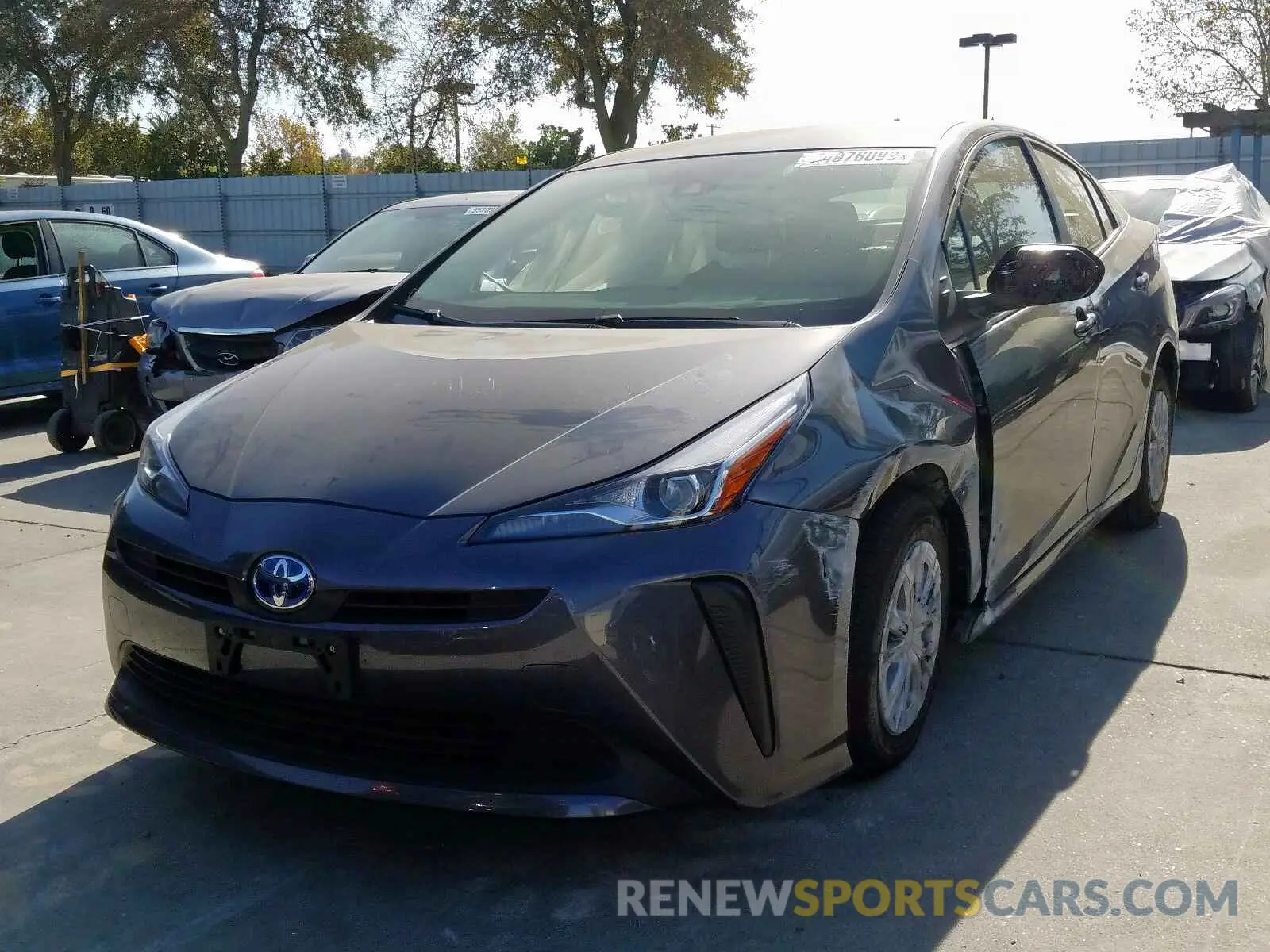 2 Photograph of a damaged car JTDKARFU0K3088019 TOYOTA PRIUS 2019