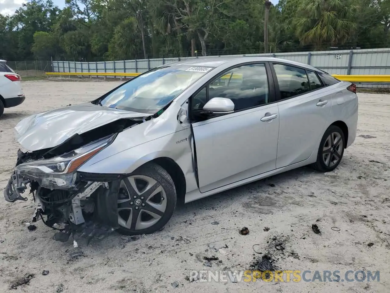1 Photograph of a damaged car JTDKARFU0K3091311 TOYOTA PRIUS 2019