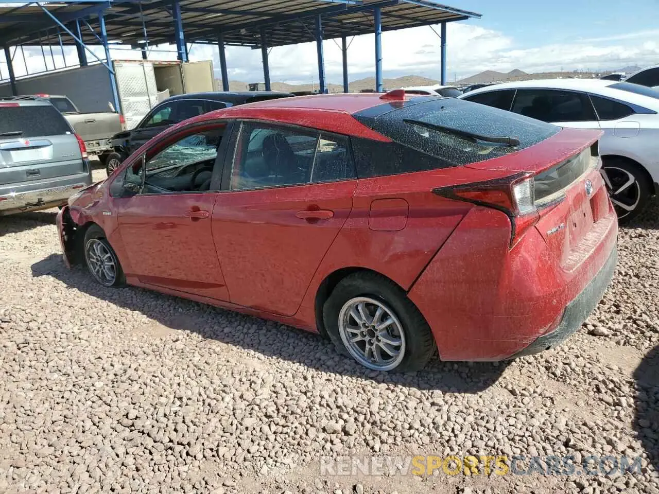 2 Photograph of a damaged car JTDKARFU0K3094760 TOYOTA PRIUS 2019
