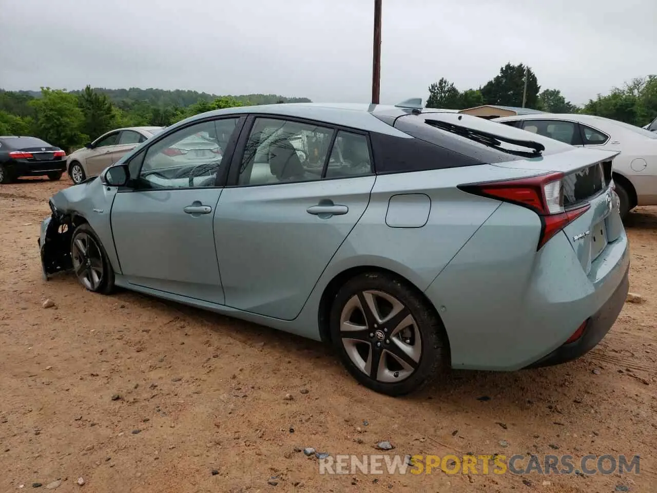 2 Photograph of a damaged car JTDKARFU0K3101674 TOYOTA PRIUS 2019