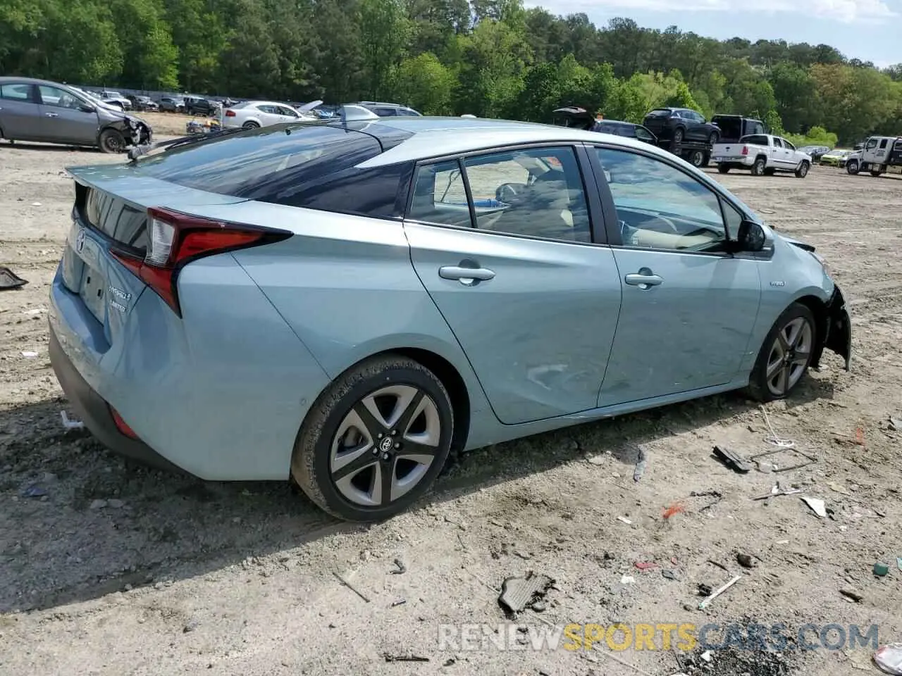 3 Фотография поврежденного автомобиля JTDKARFU1K3080818 TOYOTA PRIUS 2019