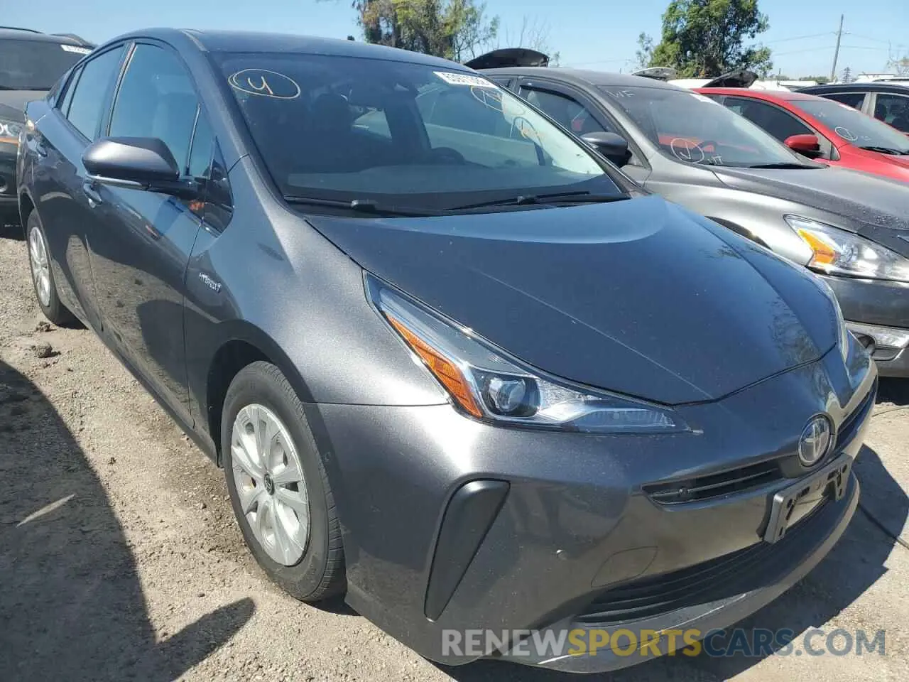 1 Фотография поврежденного автомобиля JTDKARFU1K3081306 TOYOTA PRIUS 2019