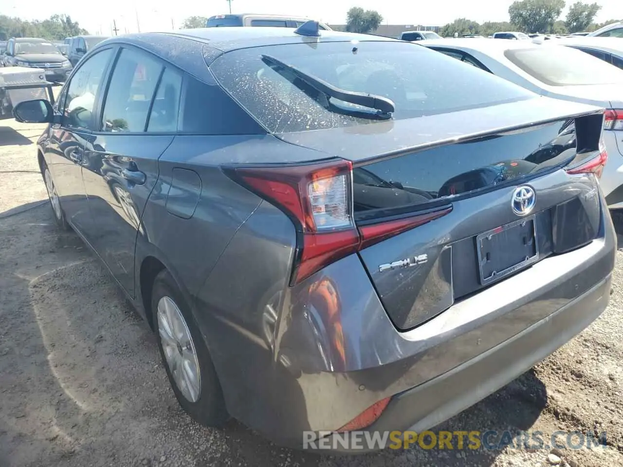 3 Фотография поврежденного автомобиля JTDKARFU1K3081306 TOYOTA PRIUS 2019