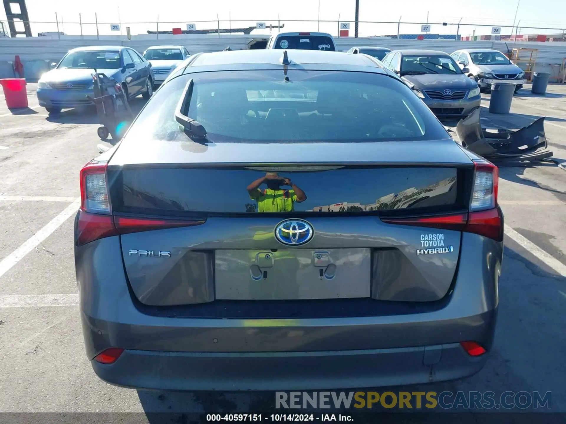 16 Photograph of a damaged car JTDKARFU1K3084092 TOYOTA PRIUS 2019