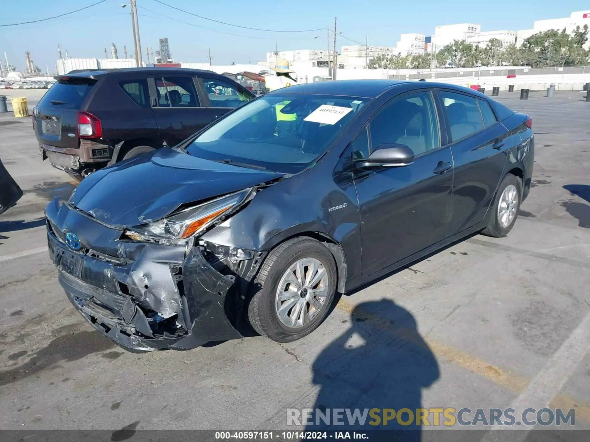 2 Photograph of a damaged car JTDKARFU1K3084092 TOYOTA PRIUS 2019