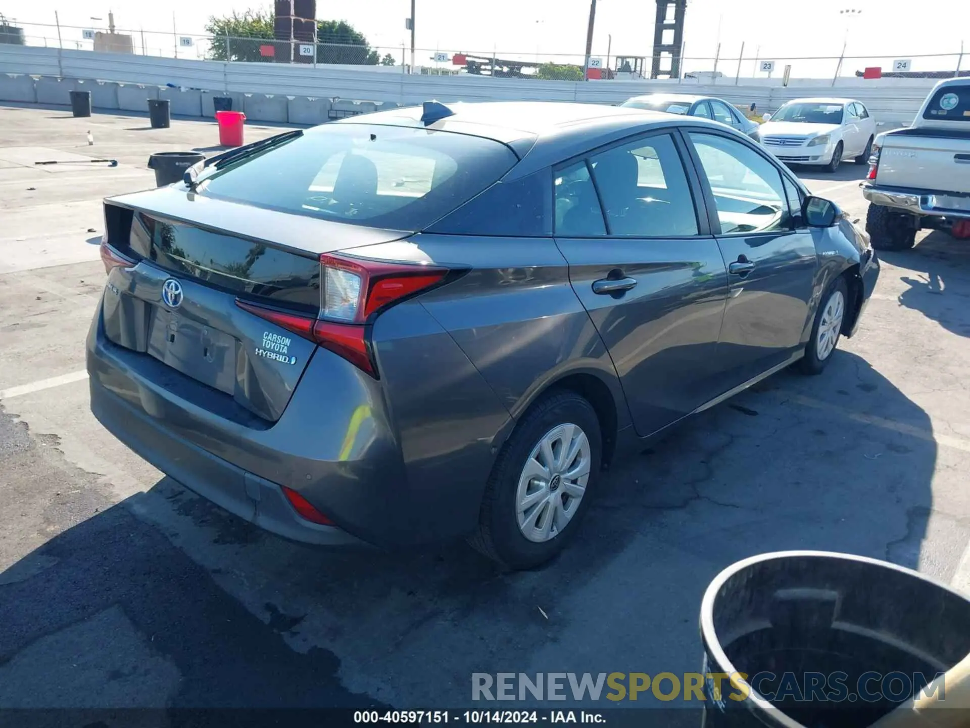 4 Photograph of a damaged car JTDKARFU1K3084092 TOYOTA PRIUS 2019