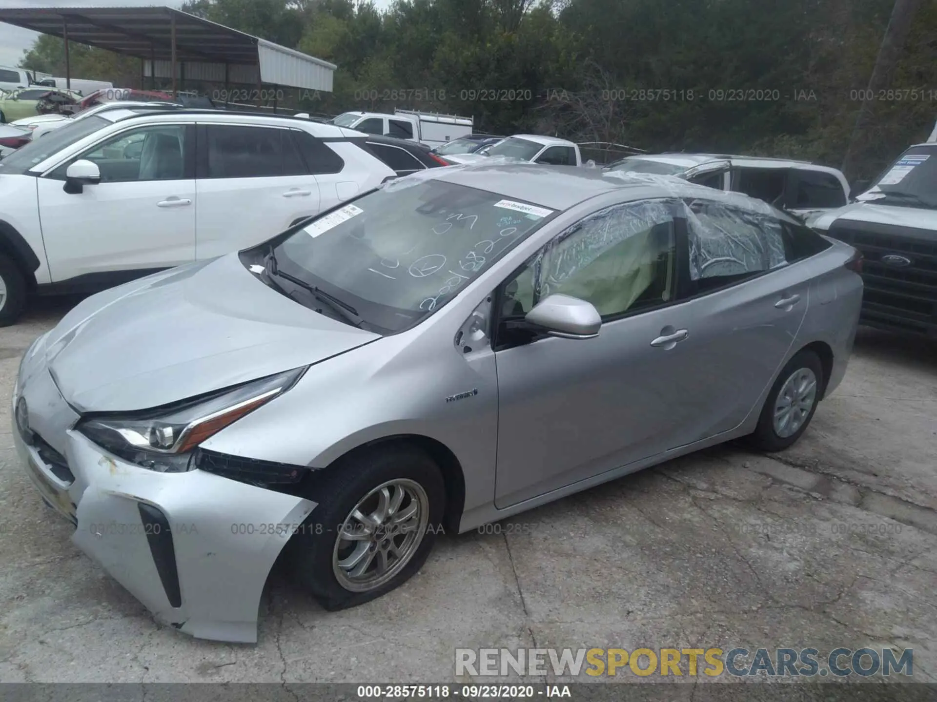 2 Photograph of a damaged car JTDKARFU1K3085887 TOYOTA PRIUS 2019