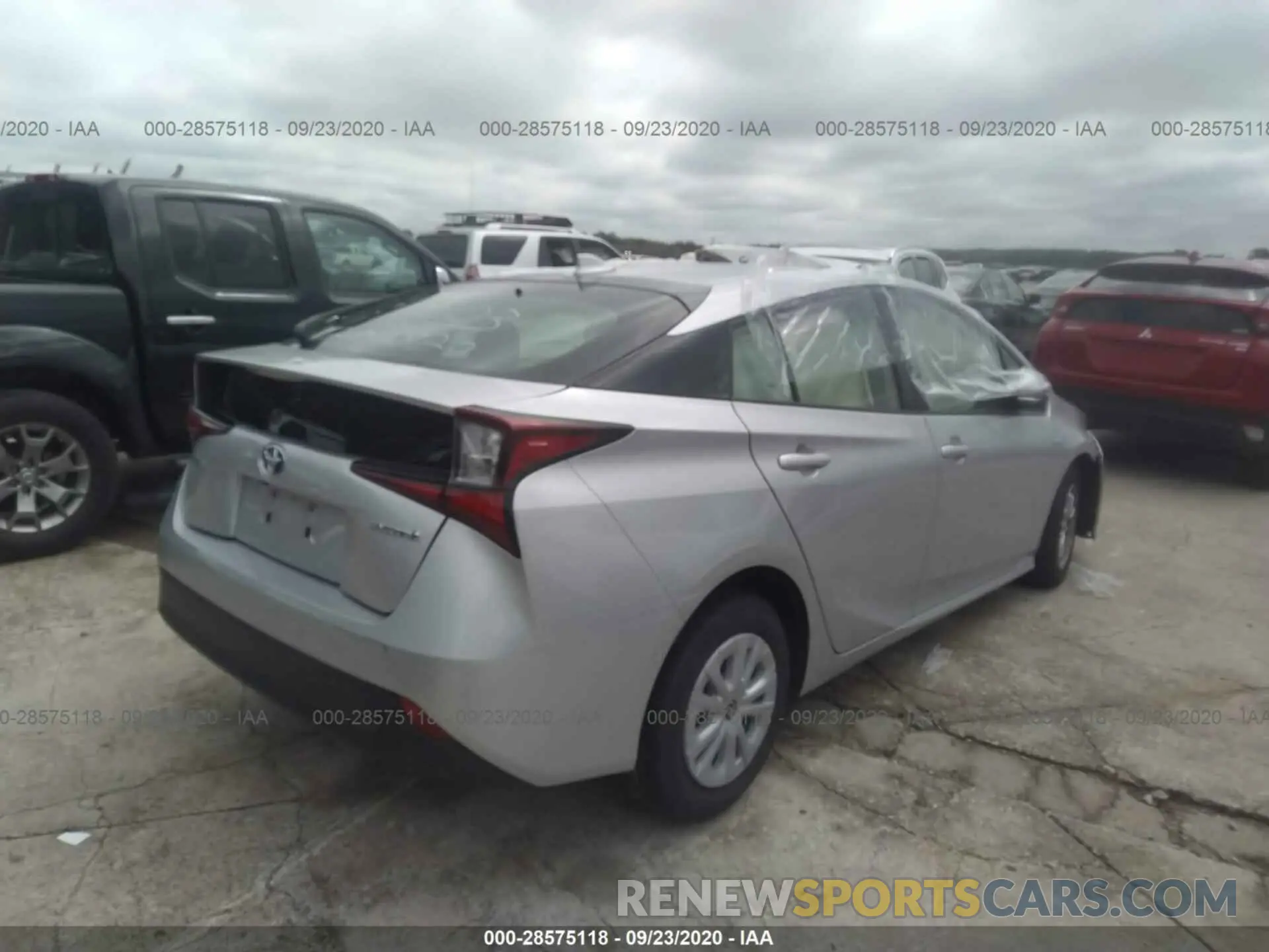 4 Photograph of a damaged car JTDKARFU1K3085887 TOYOTA PRIUS 2019