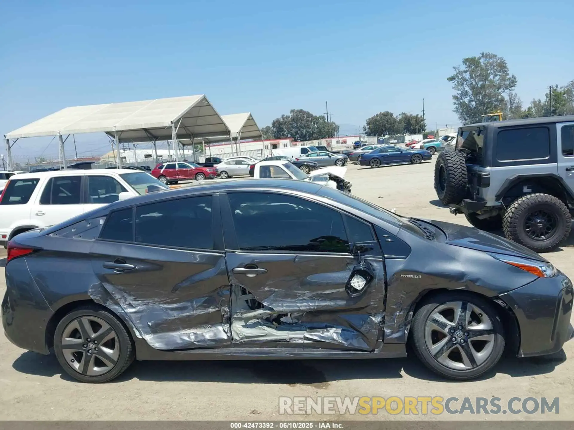 13 Photograph of a damaged car JTDKARFU1K3091222 TOYOTA PRIUS 2019