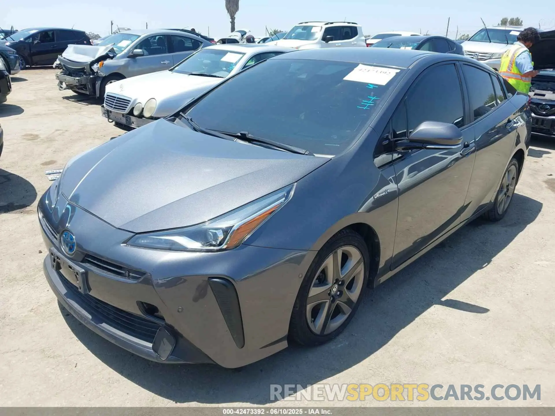 2 Photograph of a damaged car JTDKARFU1K3091222 TOYOTA PRIUS 2019
