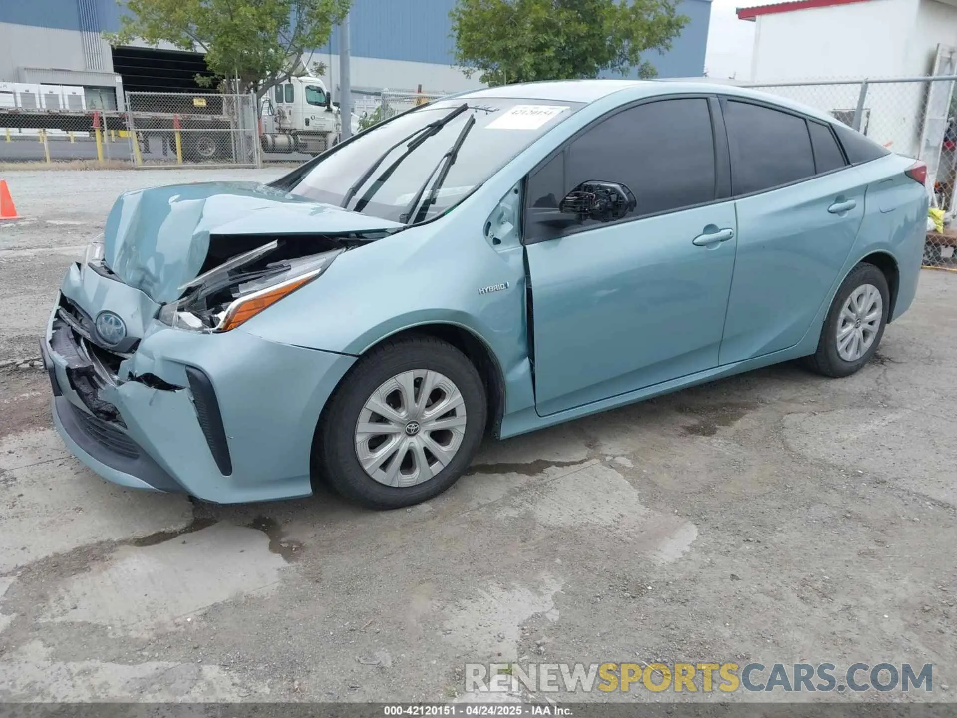2 Фотография поврежденного автомобиля JTDKARFU1K3091785 TOYOTA PRIUS 2019