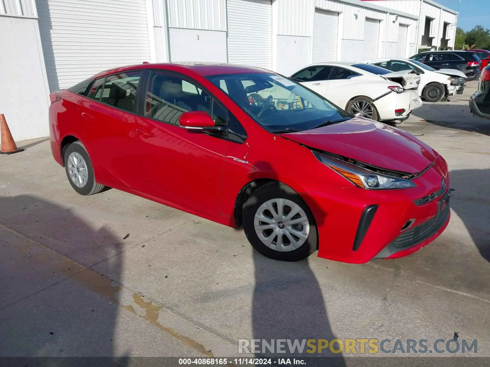 1 Фотография поврежденного автомобиля JTDKARFU1K3094332 TOYOTA PRIUS 2019