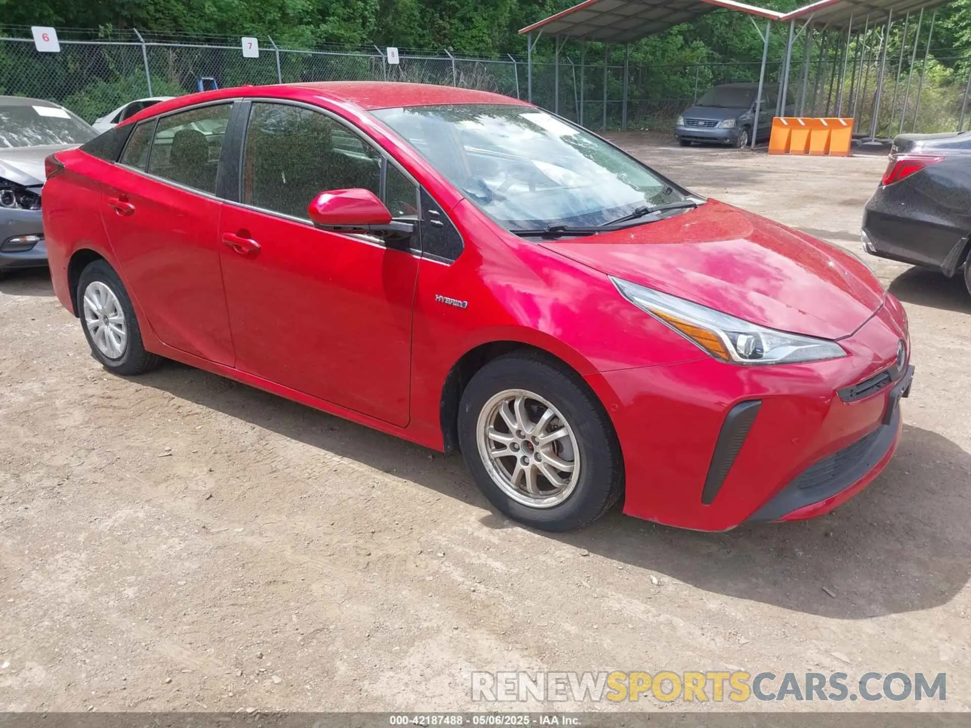 1 Photograph of a damaged car JTDKARFU1K3101487 TOYOTA PRIUS 2019
