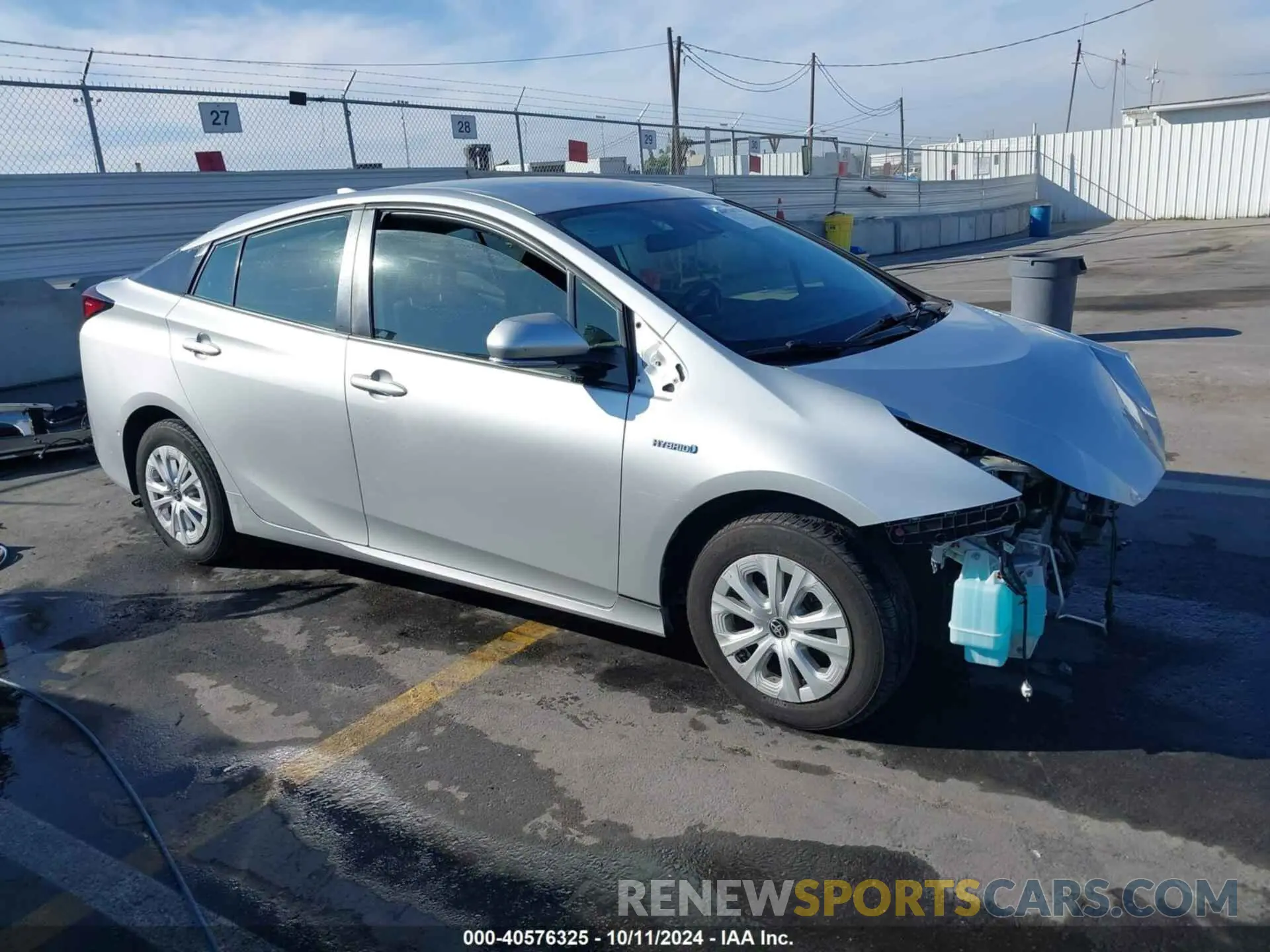 1 Photograph of a damaged car JTDKARFU2K3076163 TOYOTA PRIUS 2019
