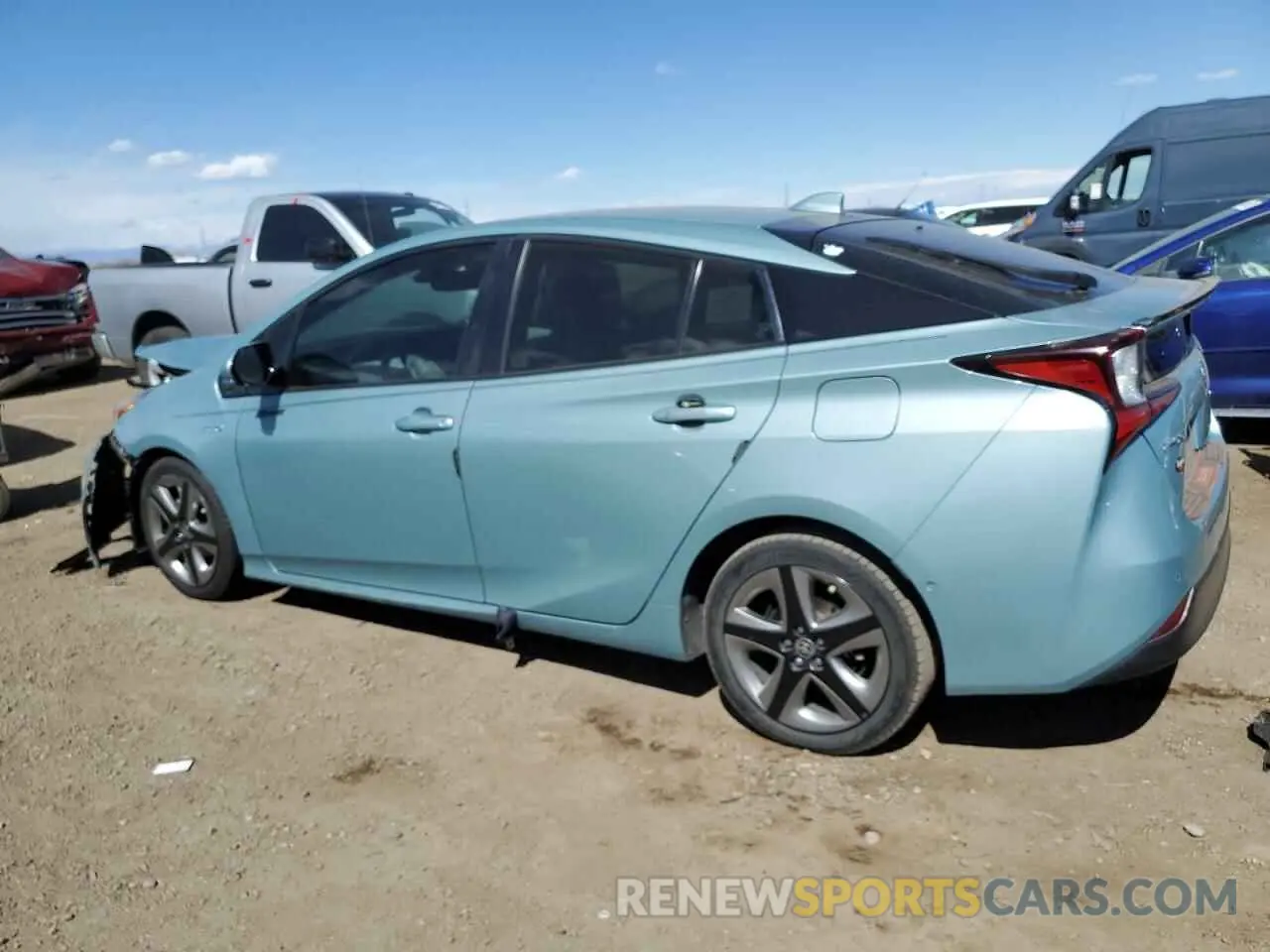 2 Фотография поврежденного автомобиля JTDKARFU2K3087096 TOYOTA PRIUS 2019