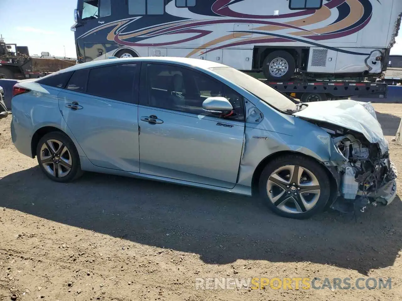 4 Фотография поврежденного автомобиля JTDKARFU2K3087096 TOYOTA PRIUS 2019
