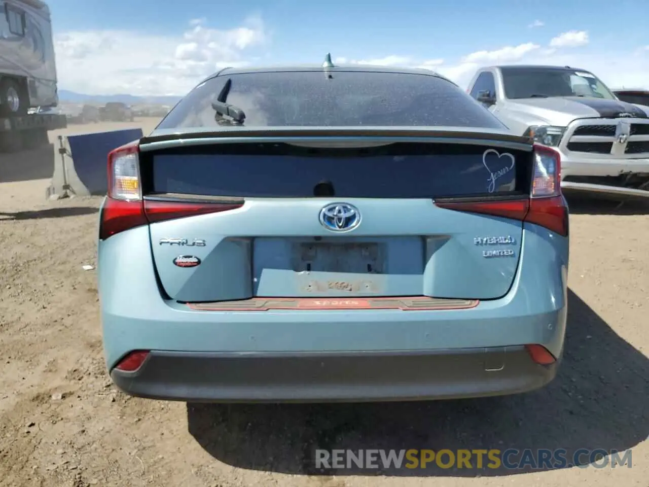 6 Фотография поврежденного автомобиля JTDKARFU2K3087096 TOYOTA PRIUS 2019