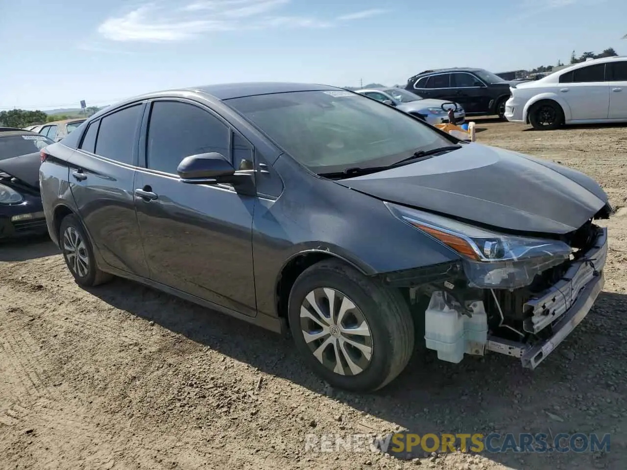 4 Фотография поврежденного автомобиля JTDKARFU2K3092217 TOYOTA PRIUS 2019