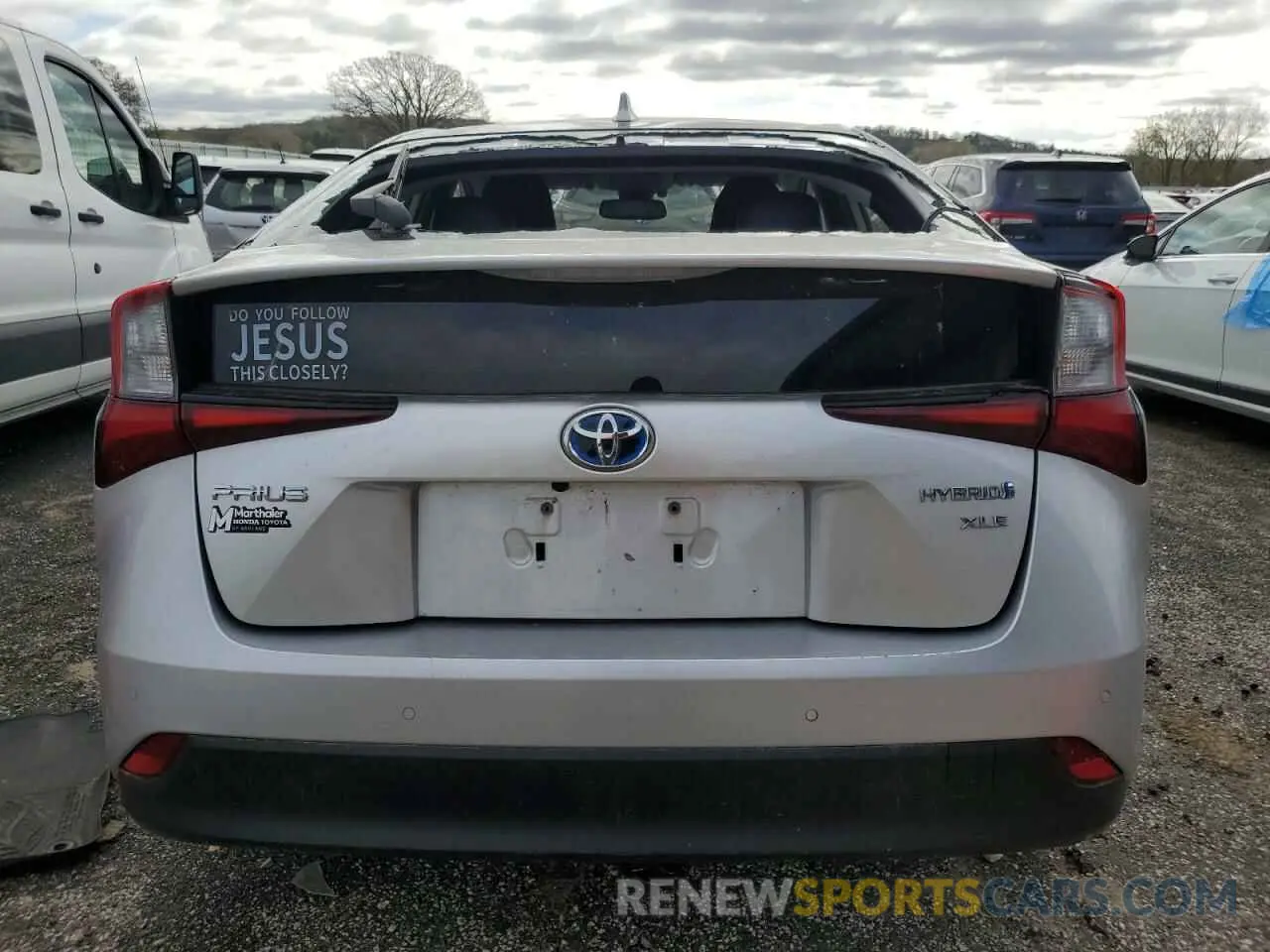 6 Photograph of a damaged car JTDKARFU2K3096168 TOYOTA PRIUS 2019