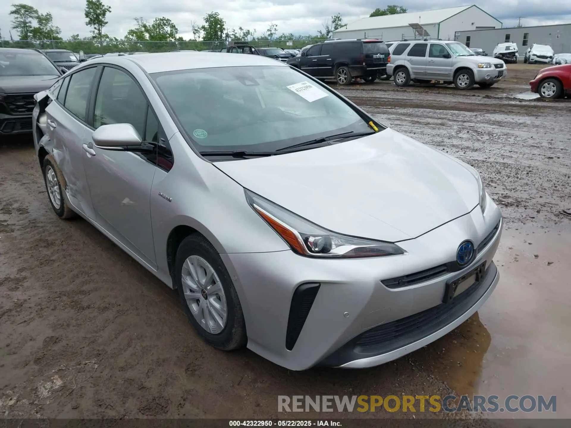 1 Photograph of a damaged car JTDKARFU2K3096560 TOYOTA PRIUS 2019