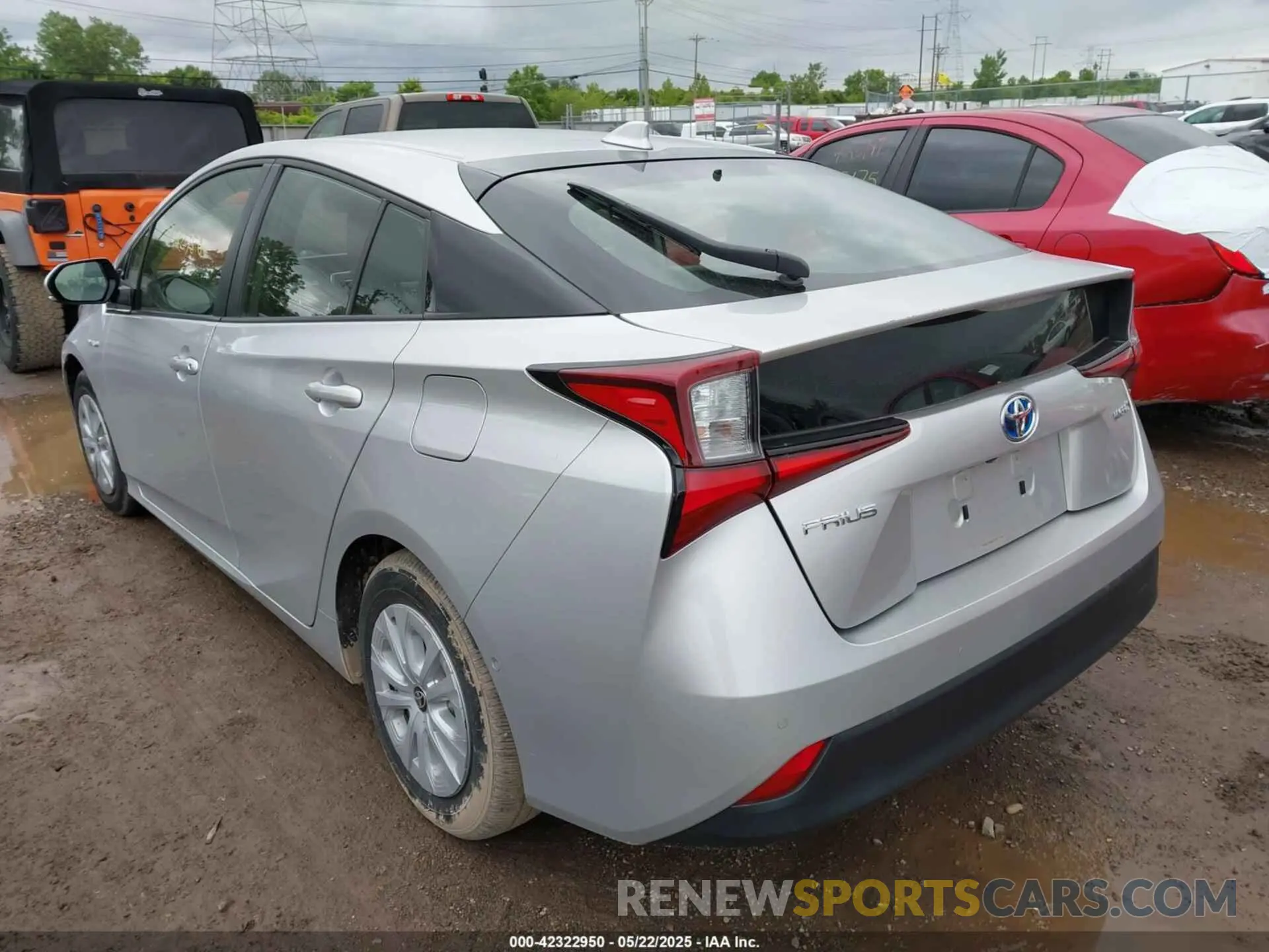 3 Photograph of a damaged car JTDKARFU2K3096560 TOYOTA PRIUS 2019