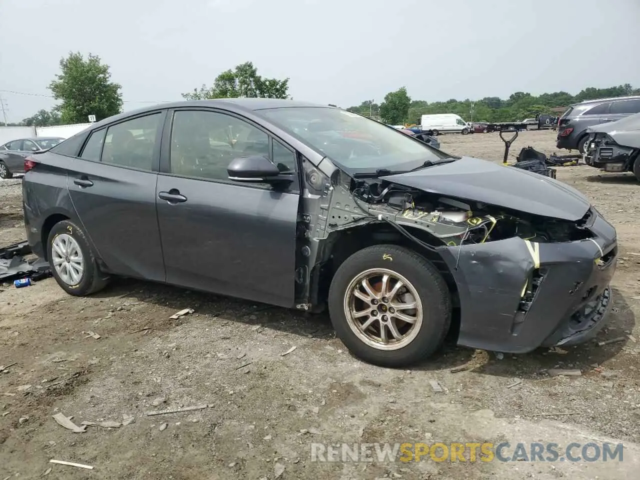 4 Photograph of a damaged car JTDKARFU3K3100020 TOYOTA PRIUS 2019