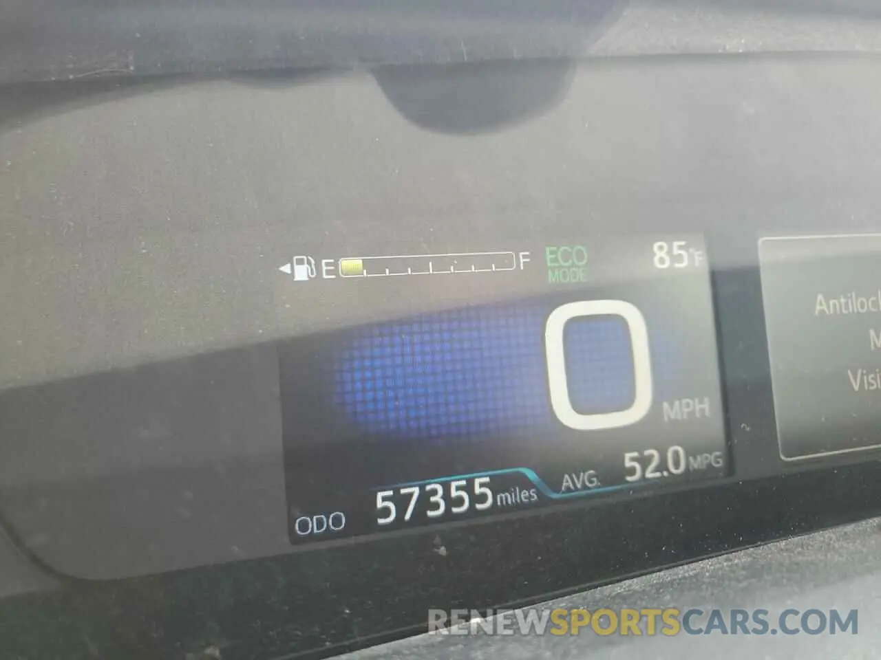 9 Photograph of a damaged car JTDKARFU3K3100020 TOYOTA PRIUS 2019
