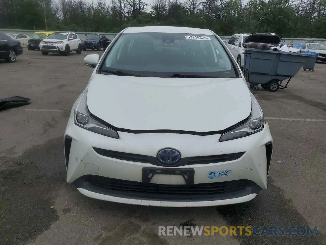 5 Photograph of a damaged car JTDKARFU4K3091067 TOYOTA PRIUS 2019