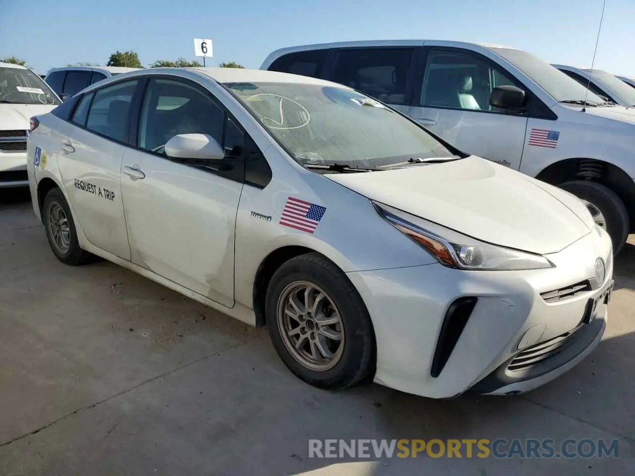 4 Photograph of a damaged car JTDKARFU4K3097029 TOYOTA PRIUS 2019