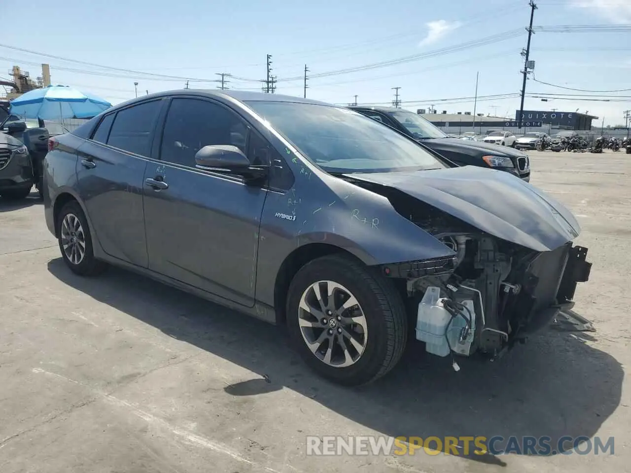 4 Фотография поврежденного автомобиля JTDKARFU4K3098262 TOYOTA PRIUS 2019