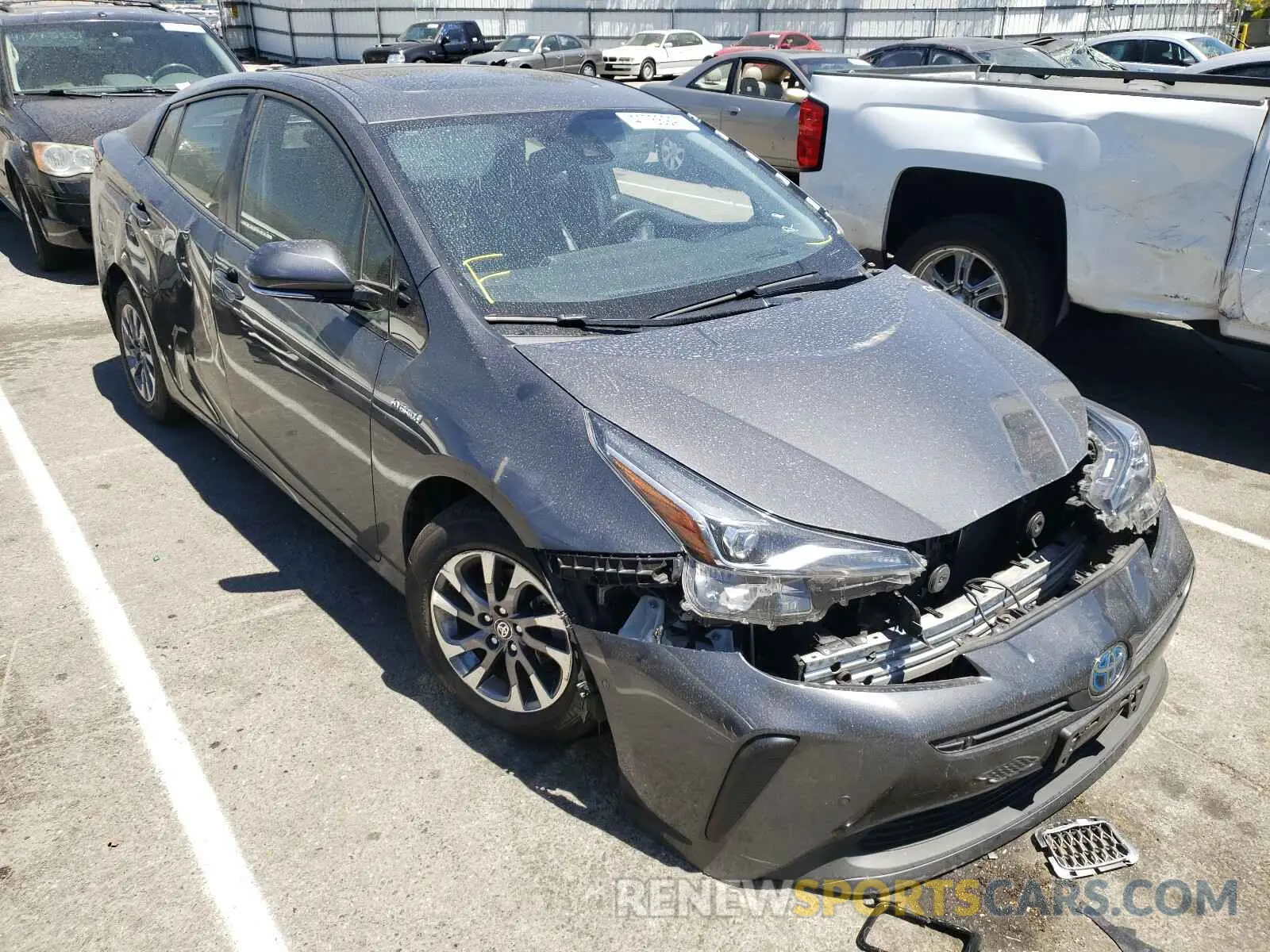 1 Photograph of a damaged car JTDKARFU5K3073600 TOYOTA PRIUS 2019