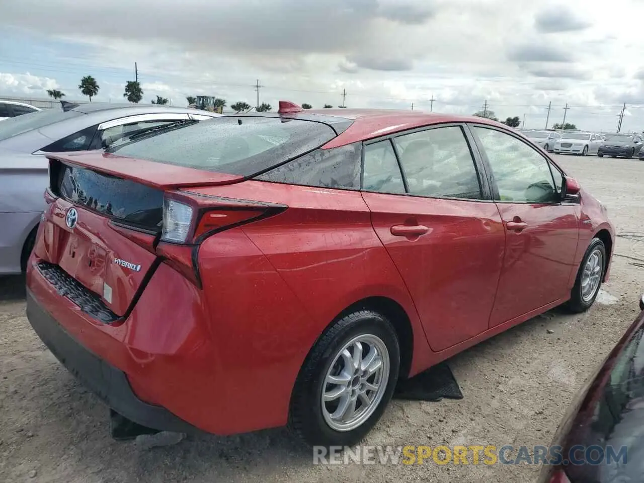 3 Фотография поврежденного автомобиля JTDKARFU5K3076898 TOYOTA PRIUS 2019