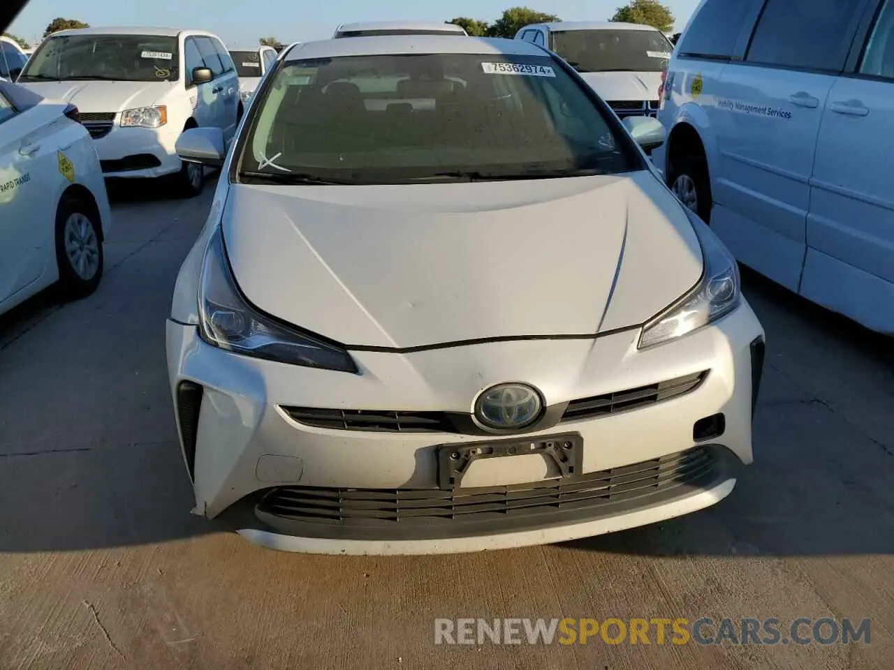 5 Photograph of a damaged car JTDKARFU5K3091210 TOYOTA PRIUS 2019