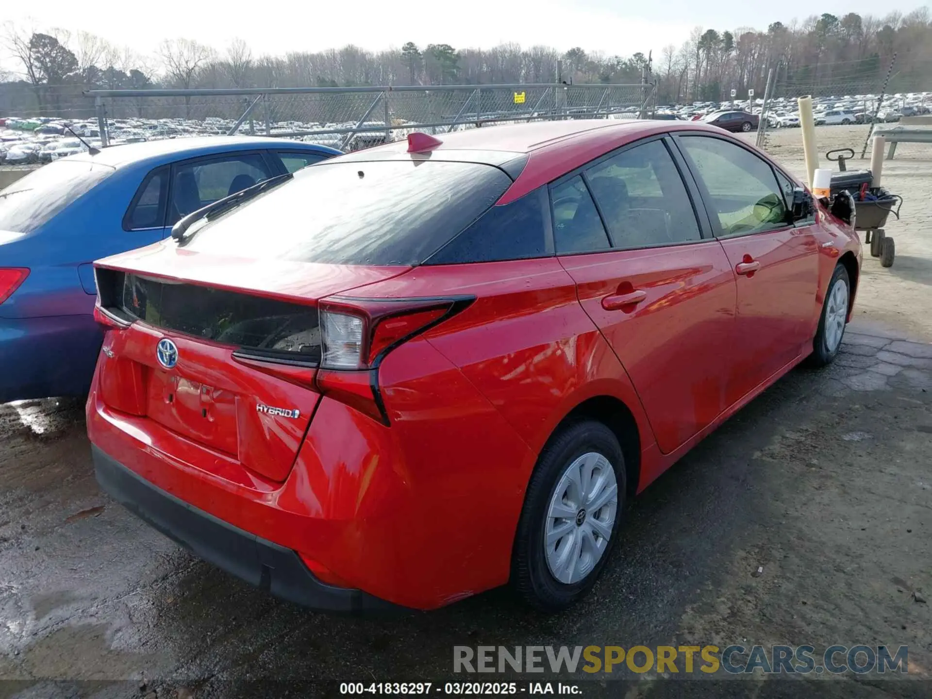 4 Photograph of a damaged car JTDKARFU5K3091949 TOYOTA PRIUS 2019