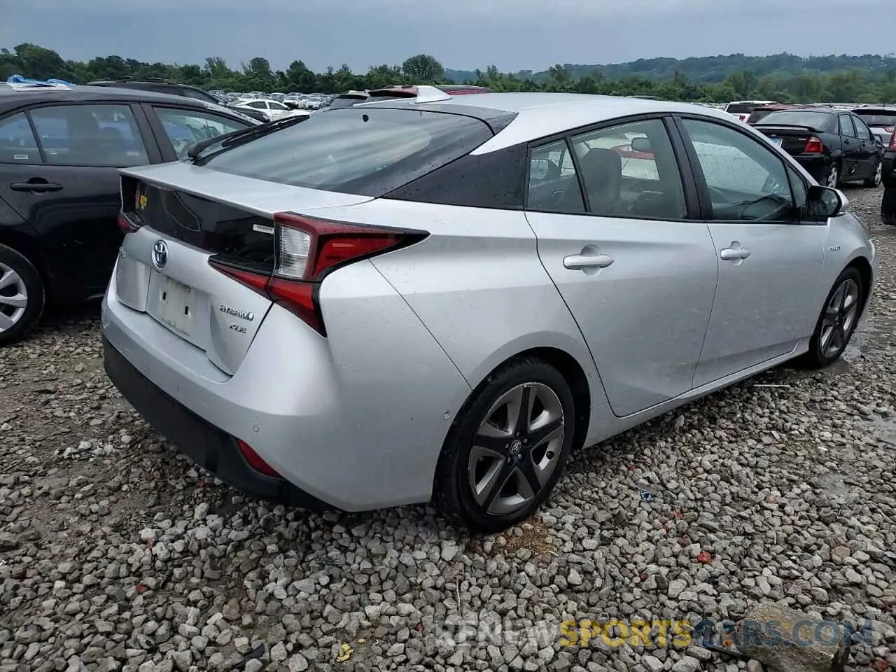 3 Фотография поврежденного автомобиля JTDKARFU5K3102626 TOYOTA PRIUS 2019