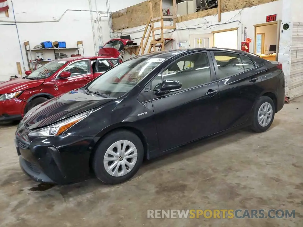 1 Фотография поврежденного автомобиля JTDKARFU6K3070446 TOYOTA PRIUS 2019