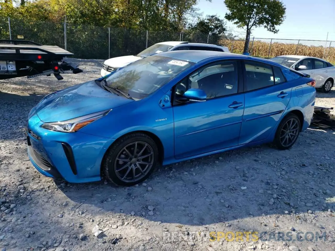 1 Фотография поврежденного автомобиля JTDKARFU6K3075436 TOYOTA PRIUS 2019