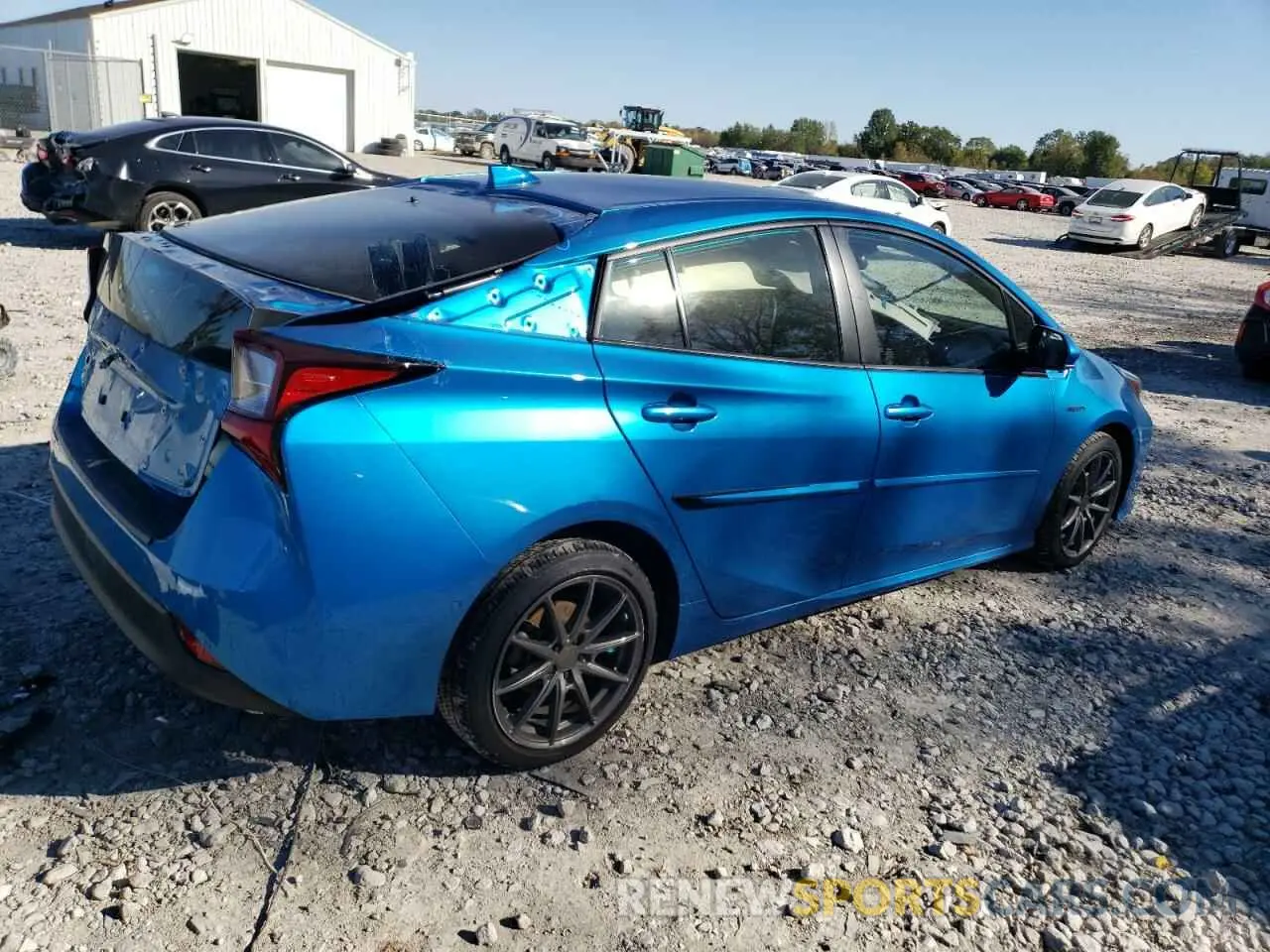 3 Фотография поврежденного автомобиля JTDKARFU6K3075436 TOYOTA PRIUS 2019