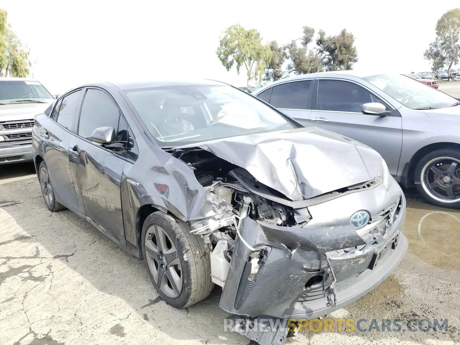 1 Photograph of a damaged car JTDKARFU6K3077817 TOYOTA PRIUS 2019